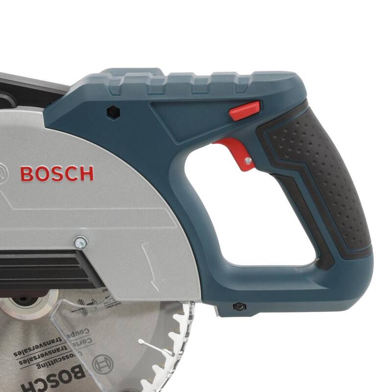 Sierra ingletadora compuesta deslizante portátil de bisel simple Bosch de 12 amperes y 8-1/2 pulgadas con cuchilla de carburo de 48 dientes - CM8S