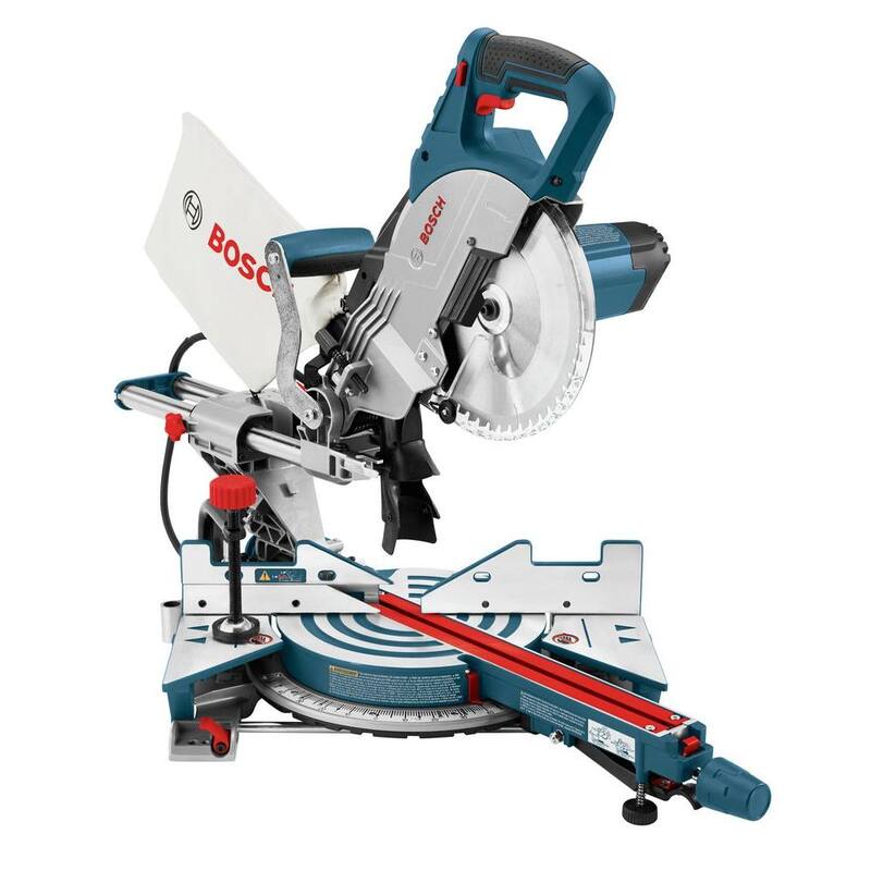 Sierra ingletadora compuesta deslizante portátil de bisel simple Bosch de 12 amperes y 8-1/2 pulgadas con cuchilla de carburo de 48 dientes - CM8S