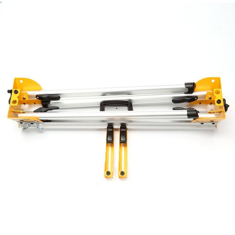 Sierra ingleteadora compuesta deslizante de doble bisel DEWALT de 15 amperes con cable de 12 pulgadas, llave de sierra, abrazadera de material y soporte de trabajo resistente - DWS779WDWX725B
