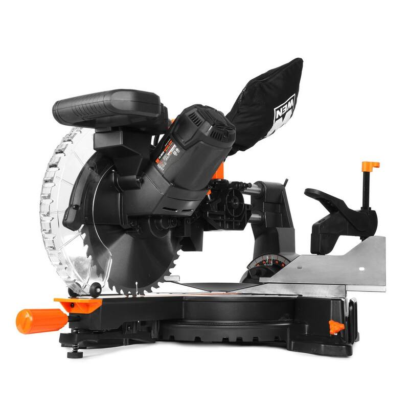 Sierra ingletadora compuesta deslizante de bisel doble de 10 pulgadas y 15 amperios con línea de corte LED - MM1015