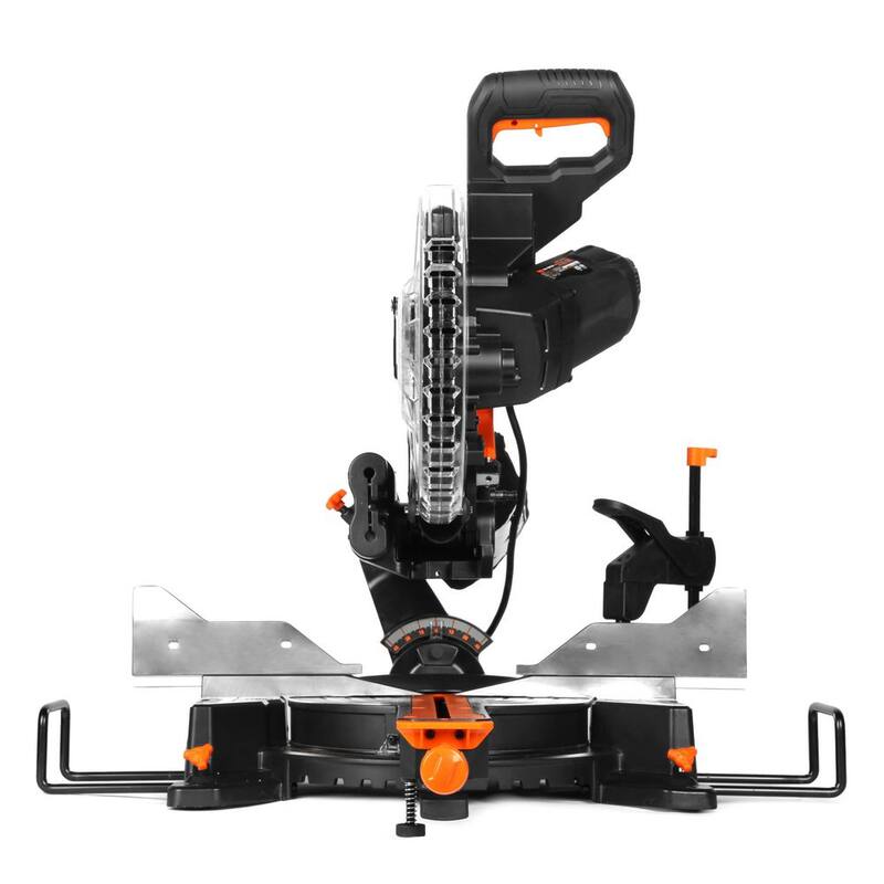 Sierra ingletadora compuesta deslizante de bisel doble de 10 pulgadas y 15 amperios con línea de corte LED - MM1015