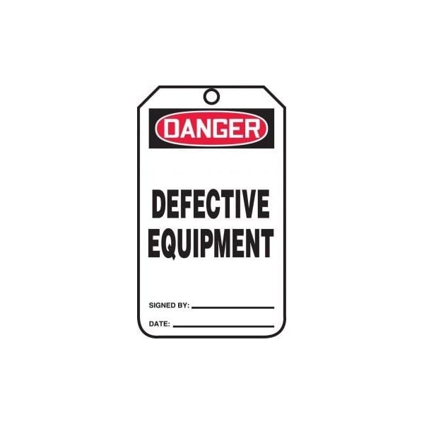 Accuform Danger, RP-Plastic, 3-1/4 in Width, 3/8 in Height, , 25 PK - MDT283CTP