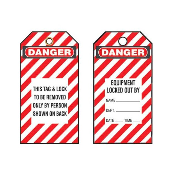 Panduit Portuguese Lockout Tag, 3"x5.75" with ti - PST-98-P
