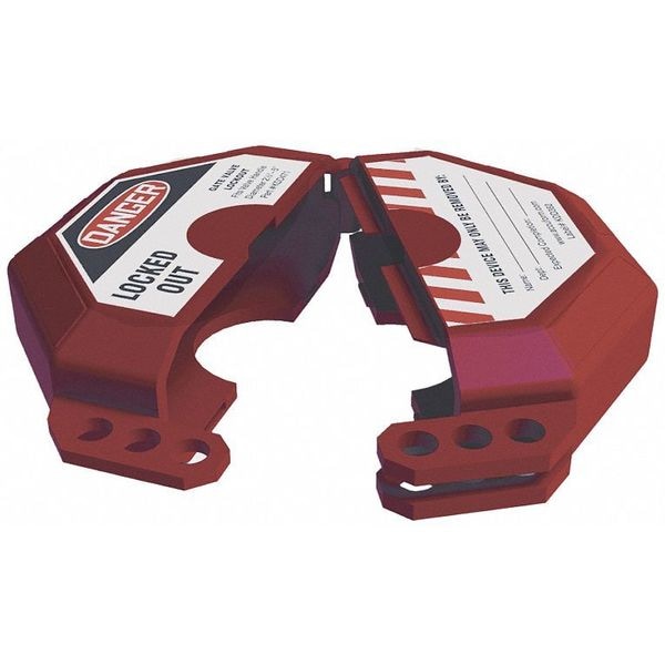 Accuform Gate Valve Lockout, Fits Sz 10 to 13, Max. Number of Padlocks: 3 - KDD474
