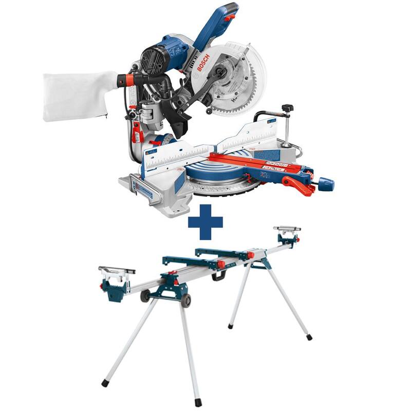 Si traduce la marca sería: Sierra ingleteadora deslizante de doble bisel de 10 pulgadas con cable de 15 amperios de Bosch con hoja de sierra de 60 dientes y soporte de patas plegables de 32-1/2 pulgadas de bonificación - CM10GD+GTA3800