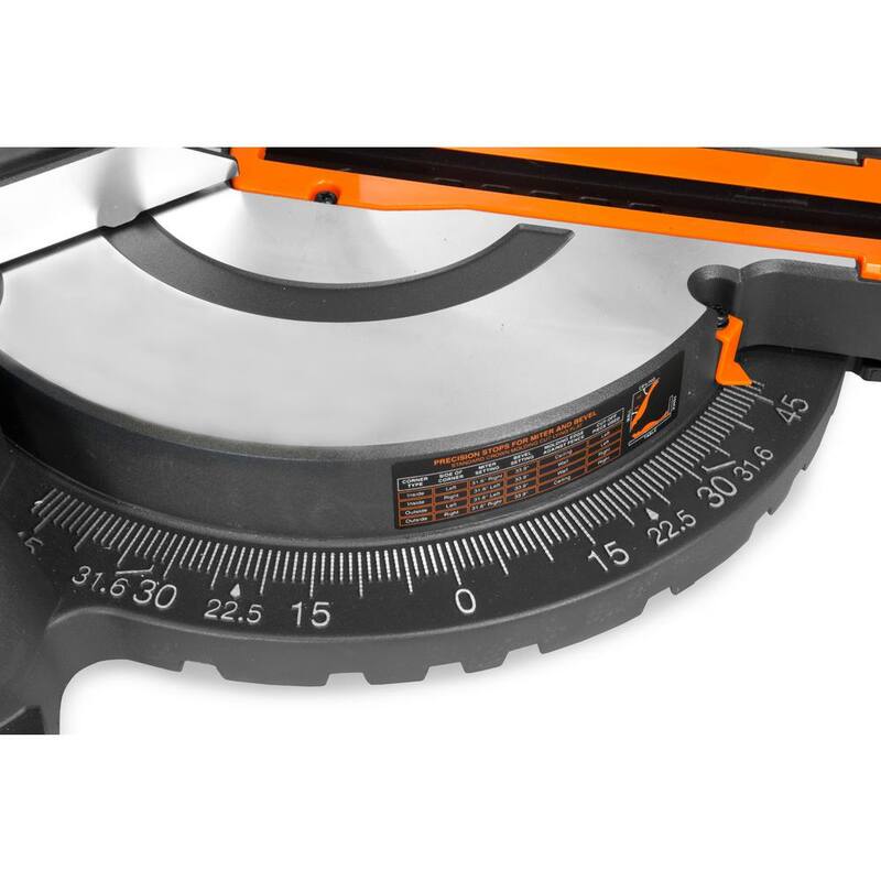 Sierra ingletadora compuesta deslizante compacta de bisel simple de 10 pulgadas y 15 amperes con láser - MM1011
