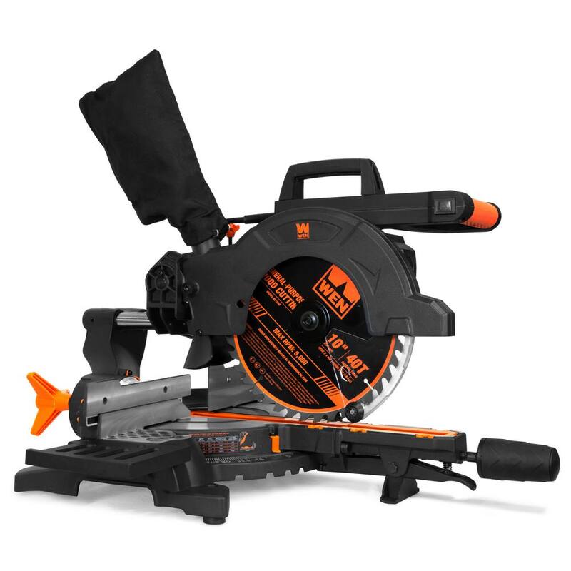 Sierra ingletadora compuesta deslizante compacta de bisel simple de 10 pulgadas y 15 amperes con láser - MM1011