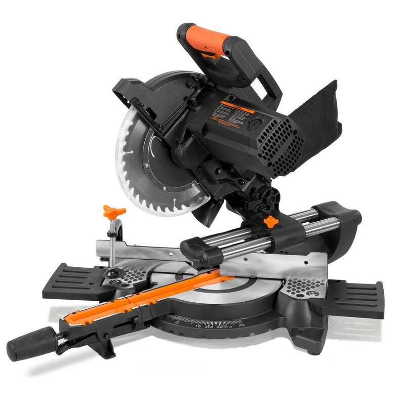 Sierra ingletadora compuesta deslizante compacta de bisel simple de 10 pulgadas y 15 amperes con láser - MM1011