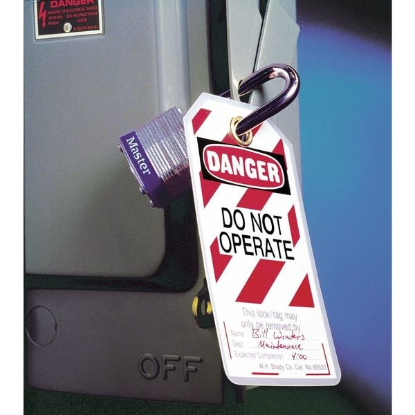 Brady Danger Tag, Danger - Do Not Operate, Polyester, Write-On Surface, 5 3/4 in High, 3 in Wide, 25 Pack - 65520