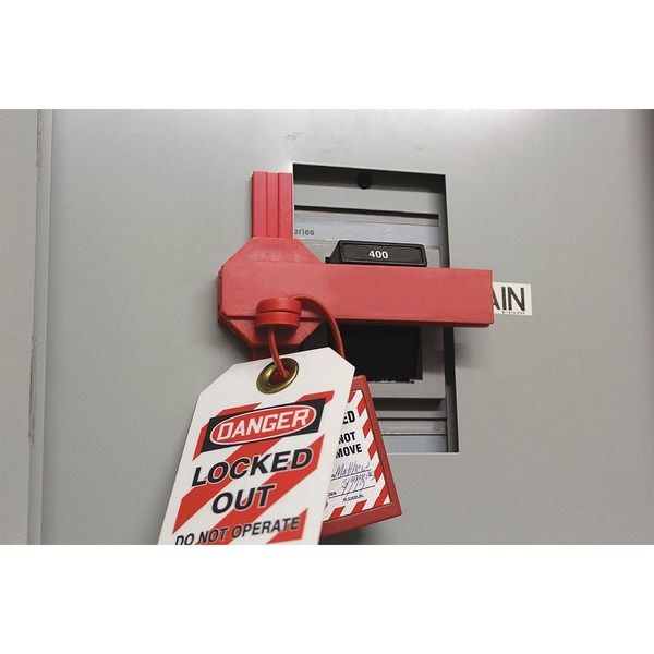 Condor Circuit Breaker Lockout, 1-3/8 in. H, Red - 48KV14
