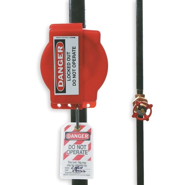 Brady Gate Valve Lockout, Fits Sz 1 to 6-1/2 - 64057