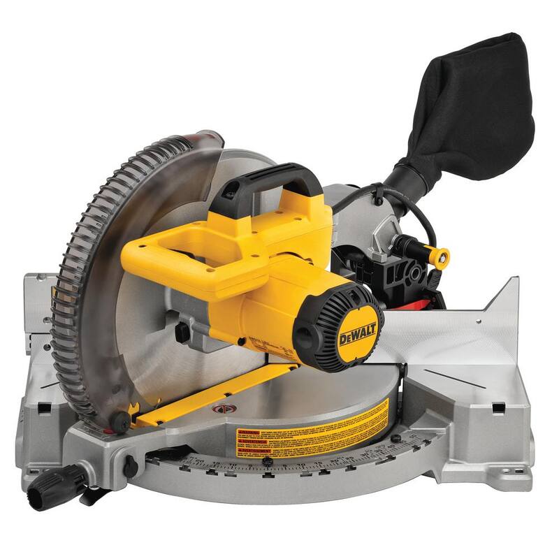 Sierra ingleteadora DEWALT de 15 amperes con bisel simple compuesto de 12 pulgadas y hoja para sierra ingleteadora de 12 pulgadas (Paquete de 4) - DWS715W3128P5X2