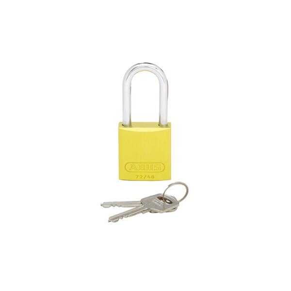 Panduit Aluminum Body Padlock, Long Shackle, Yel - PSL-7YL-LS