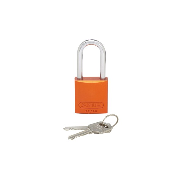 Panduit Aluminum Body Padlock, Long Shackle, Ora - PSL-7OR-LS