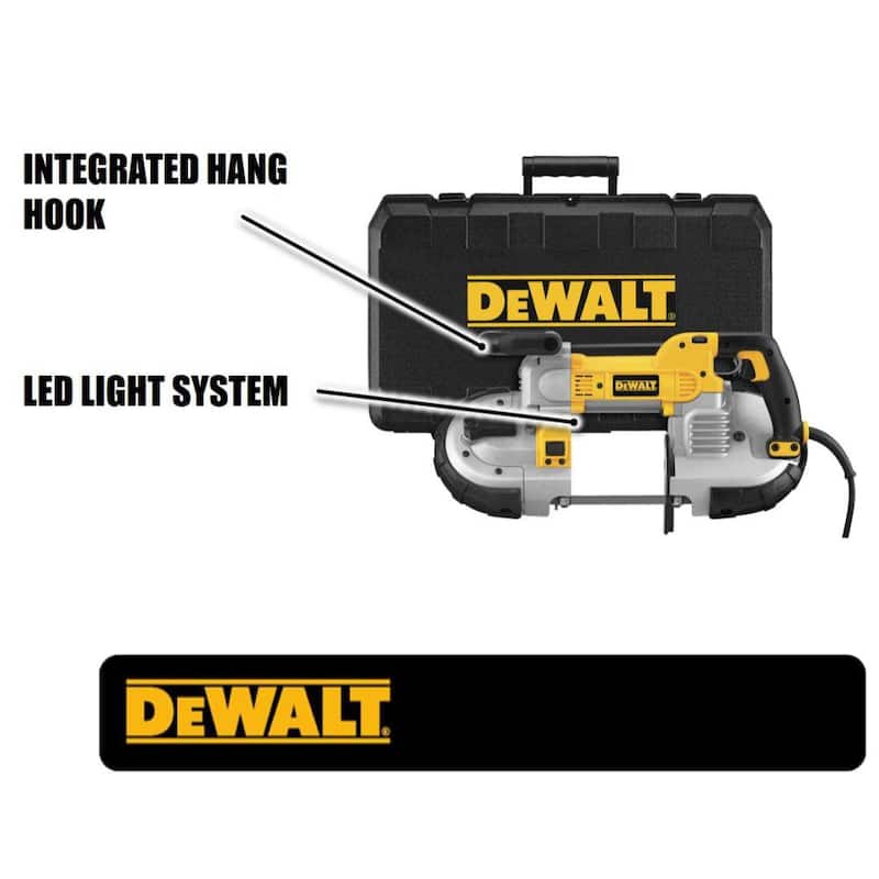Si no se debe traducir la marca del producto, entonces el título sería:

DEWALT 10 Amp Deep Cut Band Saw Kit - DWM120K

Kit de sierra de banda de corte profundo de 10 amperes DEWALT - DWM120K