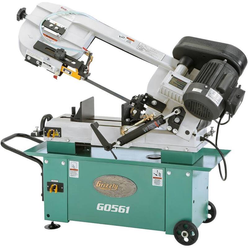 Sierra de cinta para corte de metal de 7 pulgadas x 12 pulgadas, 1 HP - G0561 de Grizzly Industrial