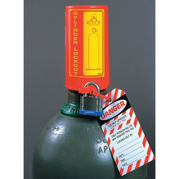 Brady Gas Cylinder Lockout, 6 L x 3-1/2 In - LM023E