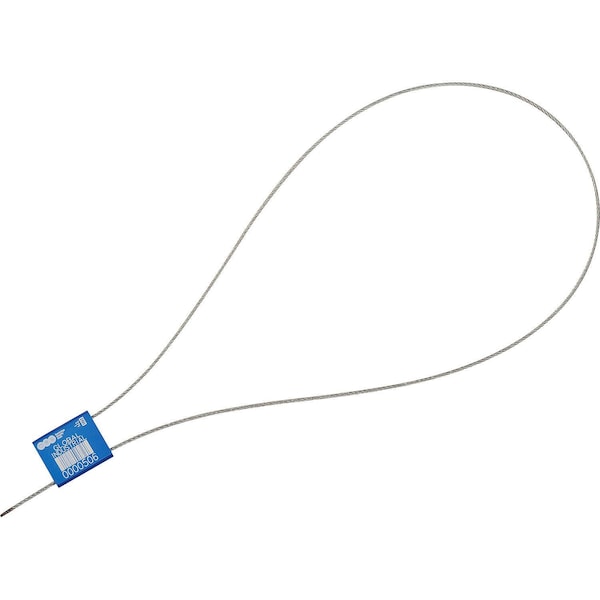 Global Industrial Metal Cable Seal, 1/16x24L, Blue, 50PK - 670489BL