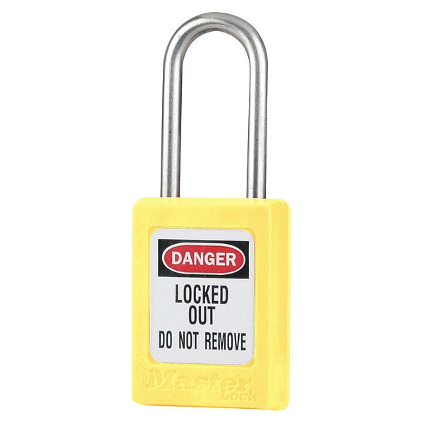 Master Lock Lockout Padlock, KA, Yellow, 1-13/16"H, PK12 - S33KAS12YLW