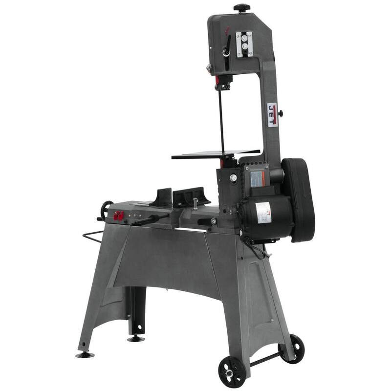 Sierra de banda horizontal y vertical para metalurgia Jet de 1/2 HP, 5 pulgadas x 6 pulgadas con soporte abierto, 3 velocidades, 115/230 voltios, HVBS-56M - 414458