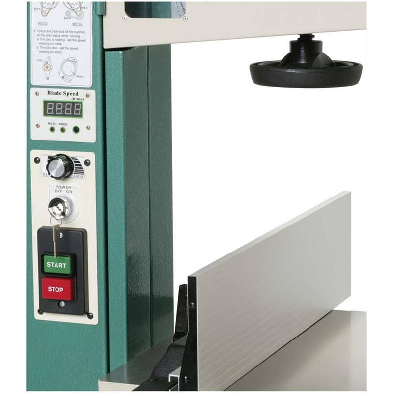 Sierra de cinta de metal/madera de 17 pulgadas con motor inversor de 2 HP - G0640X de Grizzly Industrial