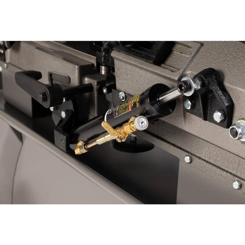 Sierra de cinta para trabajos metalúrgicos horizontal y vertical de 7 pulgadas x 12 pulgadas de 3/4HP con soporte cerrado, 4 velocidades, 115/230 voltios, HVBS-712 - 414559