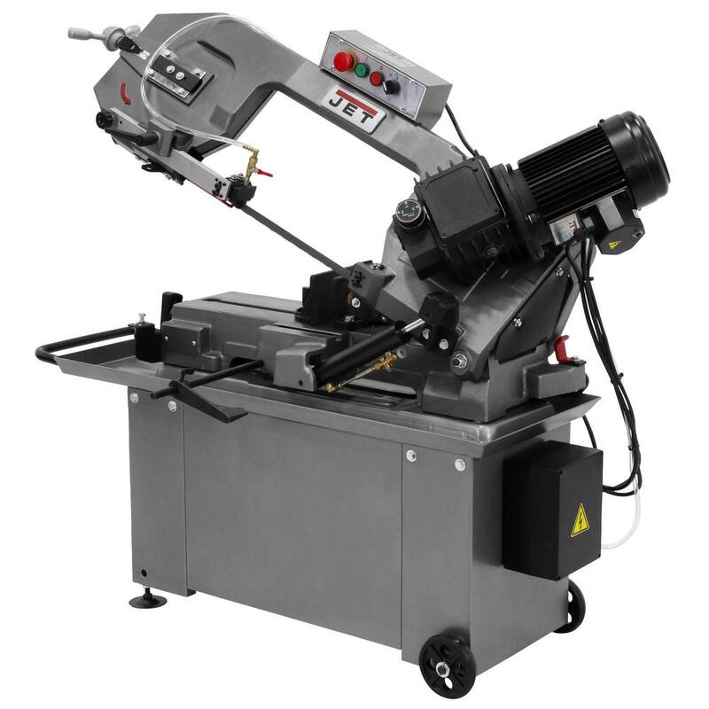 Sierra de Cinta Horizontal para Metalurgia de Cabeza Engranada de 1 HP, 8 pulgadas x 14 pulgadas, con Soporte Cerrado, 3 Velocidades, 115/230 Voltios, HBS-814GH - 414466