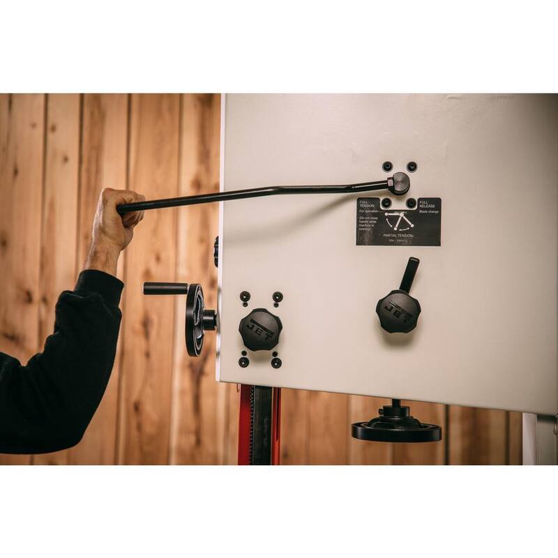 Sierra de cinta vertical para trabajar la madera de 15 pulgadas con motor de 3 HP, 230 voltios, JWBS-15-3 - 714650