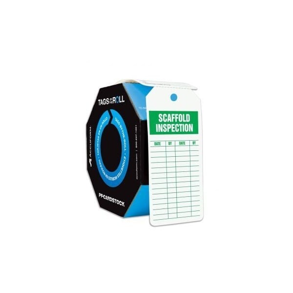 Accuform Tags By-The-Roll, Scaffold Inspection, PF-Cardstock, 100/Rl - TAR705
