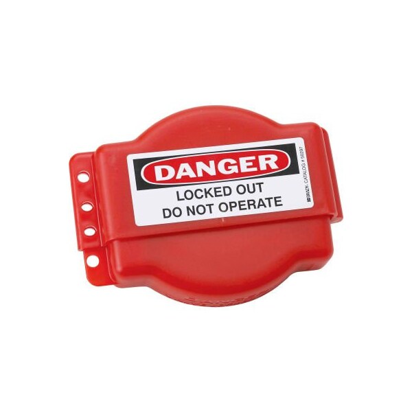Brady Brady 64057 Adjustable Gate Valve Lockout, 1" To 6.5" Diameter, 8-1/4"W x 2-1/8"H - 64057