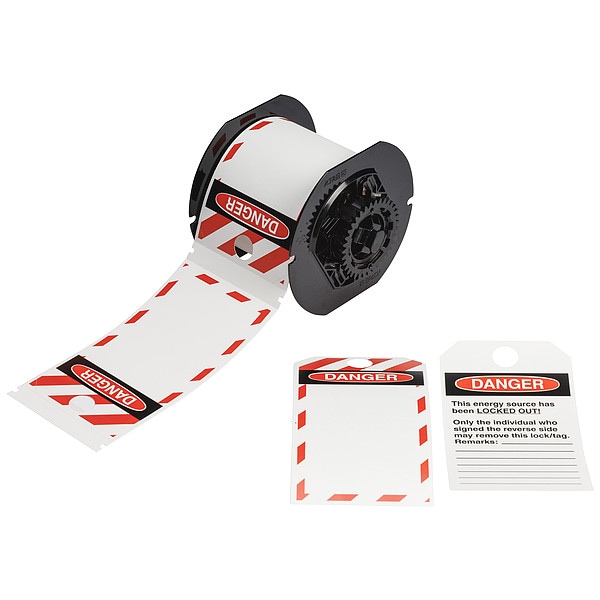 Brady Lockout Tags, 5-3/4" Label H, Red on White - B30-255-851OSHADSF
