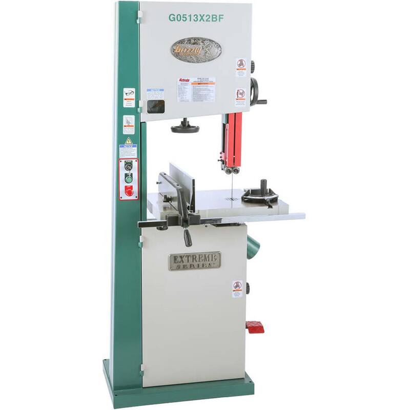 Sierra de cinta serie extrema de 17 pulgadas y 2 HP de Grizzly Industrial con trunnion de hierro fundido - G0513X2BF