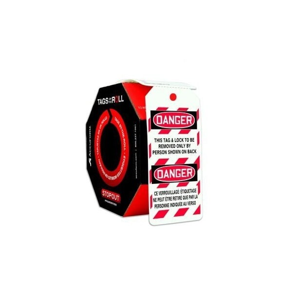Accuform Danger, PF-Cardstock, 6-5/8 in Width, 3-5/8 in Height - FBTAR464