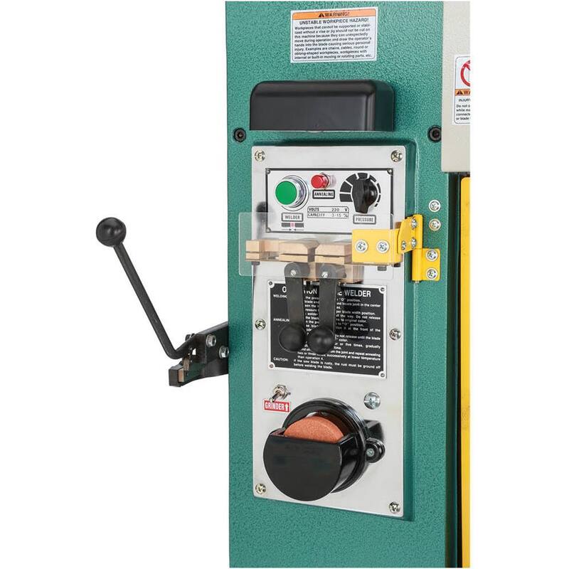 Si te puedo ayudar a traducir el título sin mencionar la marca del producto:

"Sierra de cinta vertical para corte de metal de 18 pulgadas y 2 HP de velocidad variable - G0807"