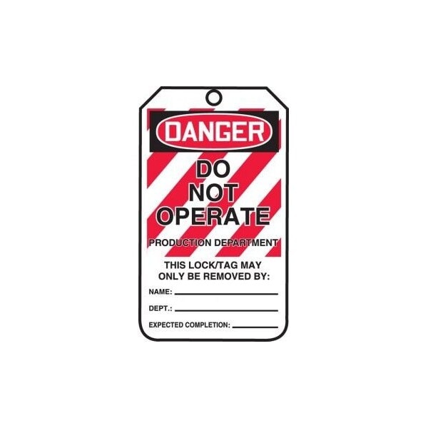 Accuform Danger, RP-Plastic, 3-1/4 in Width, 3/8 in Height, , 25 PK - MLT408LTP