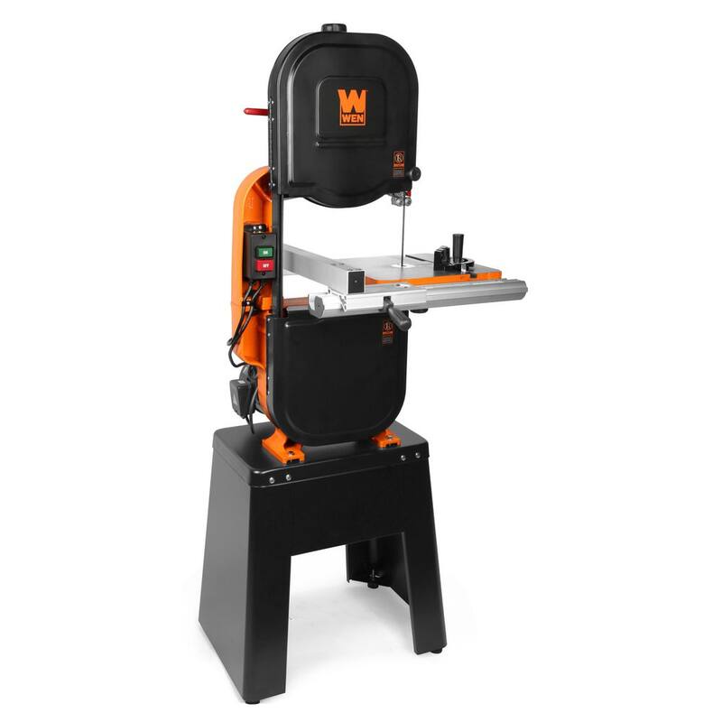 Si deseas usar la marca del producto en español, sería: Sierra de cinta industrial de 2 velocidades y doble voltaje de 1 HP de WEN de 14 pulgadas - BA1411.