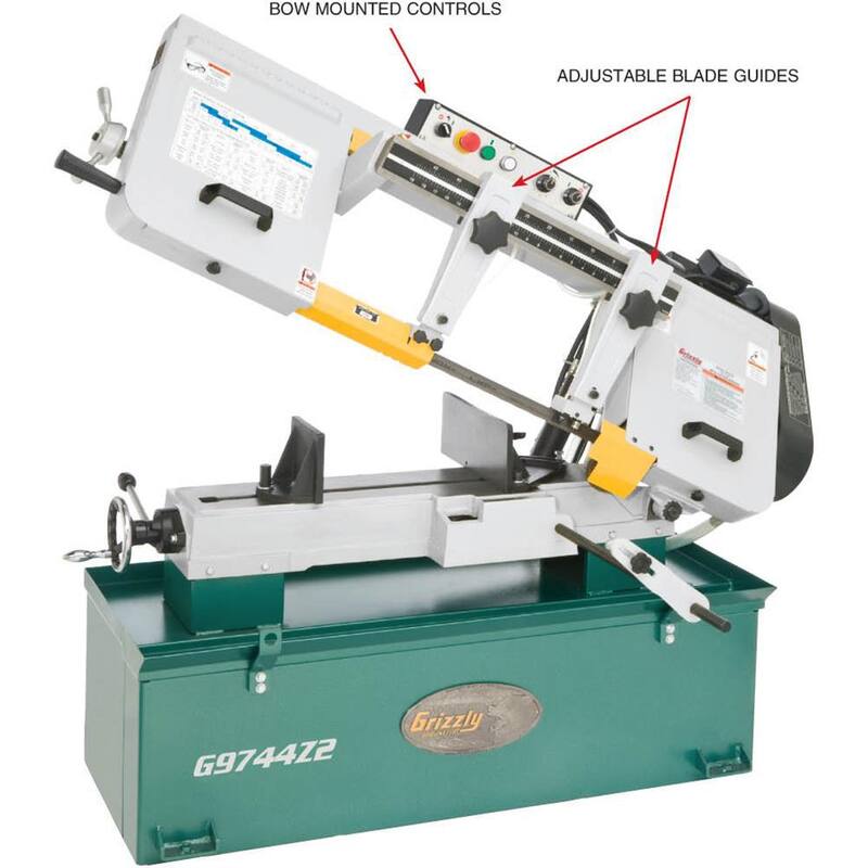 Si traducimos el título sin la marca del producto, sería algo como:

"Sierra de cinta para corte de metal de 10 pulg. x 18 pulg. 1-1/2 HP - G9744Z2"