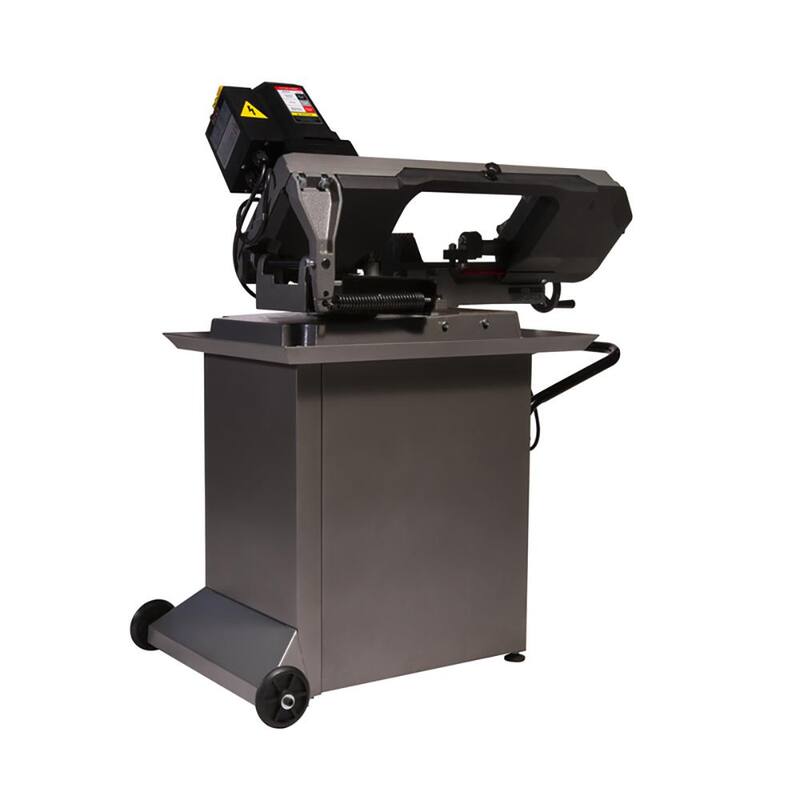 Si la marca del producto no se traduce, el título en español sería: Sierra de cinta horizontal de inglete variable Jet HBS-56MVS de 5 pulgadas x 6 pulgadas, 0.5 HP, 115 voltios - 414558.