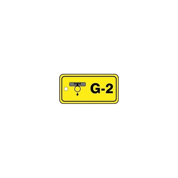 Accuform Energy Source ID Tag, G-2, 1.5inx3in, Adhesive Dura-Poly, 5PK - TDF402XVM