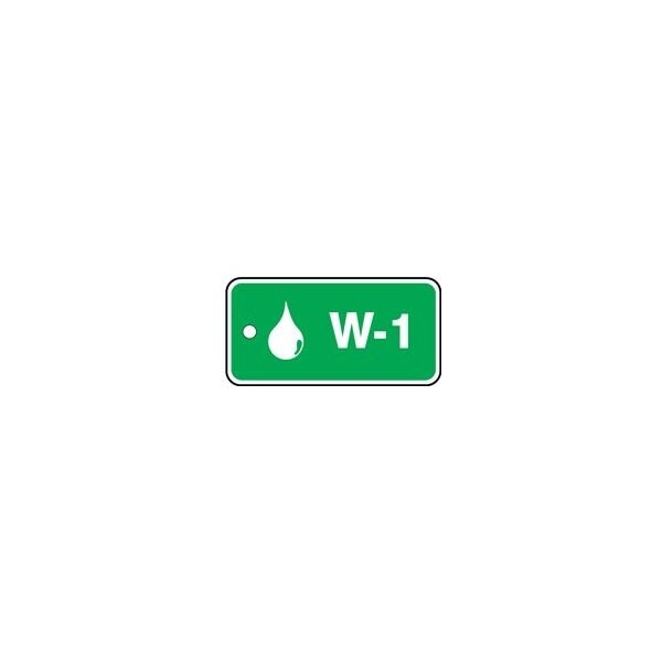 Accuform Energy Source ID Tag, W-1, 1.5inx3in, Adhesive Dura-Poly, 5PK - TDF901XVM
