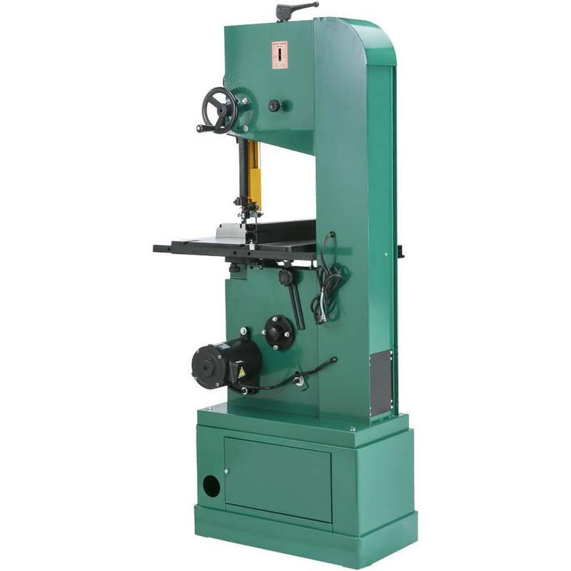 Sierra de cinta vertical para madera/metal de 13-1/2 pulgadas y 1-1/4 HP - G0621X de Grizzly Industrial.