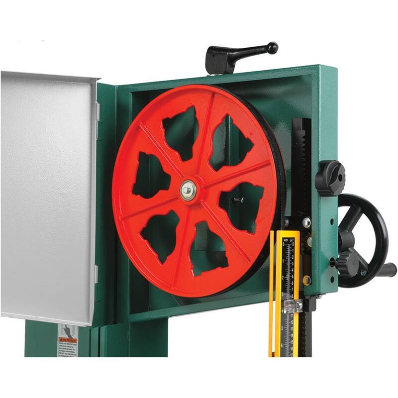 Sierra de cinta vertical para madera/metal de 13-1/2 pulgadas y 1-1/4 HP - G0621X de Grizzly Industrial.
