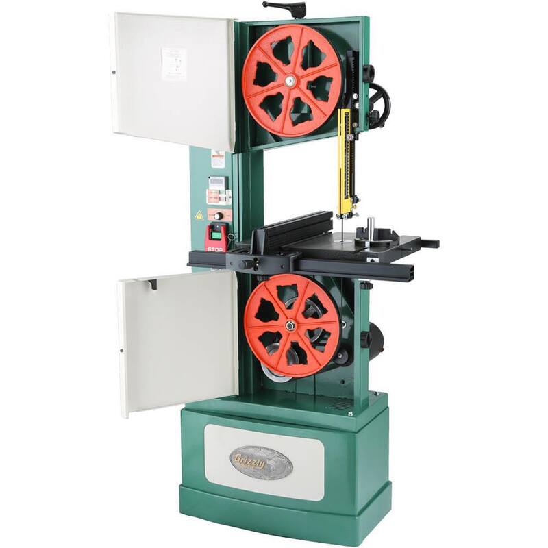 Sierra de cinta vertical para madera/metal de 13-1/2 pulgadas y 1-1/4 HP - G0621X de Grizzly Industrial.