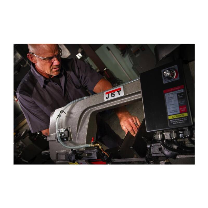 Jet 7 pulgadas x 12 pulgadas Sierra de cinta horizontal/vertical de velocidad variable para metalurgia, 1 HP, 115 voltios, 1 fase - 415559