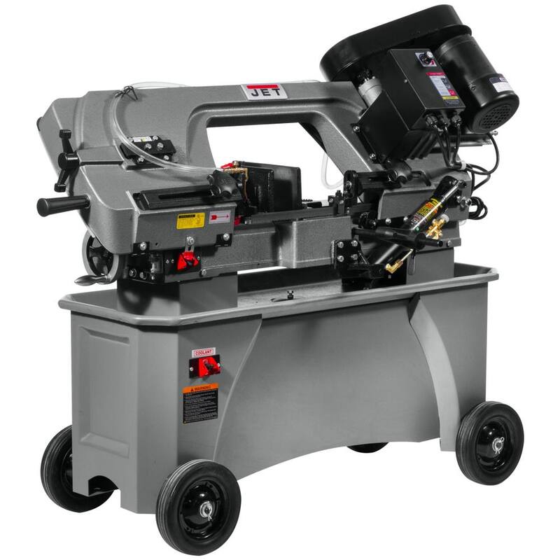 Jet 7 pulgadas x 12 pulgadas Sierra de cinta horizontal/vertical de velocidad variable para metalurgia, 1 HP, 115 voltios, 1 fase - 415559