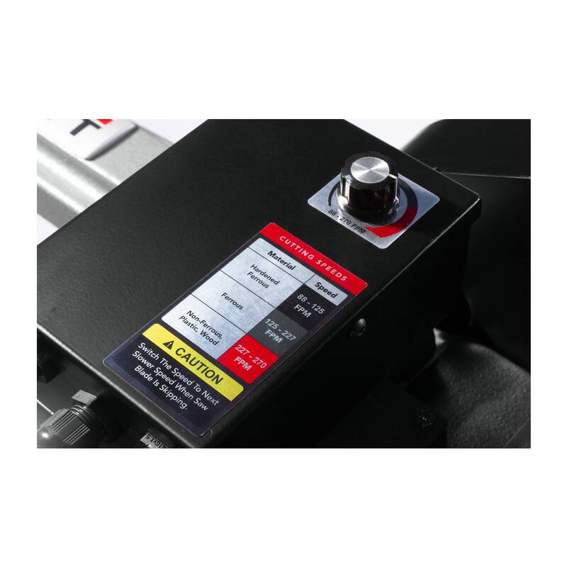 Jet 7 pulgadas x 12 pulgadas Sierra de cinta horizontal/vertical de velocidad variable para metalurgia, 1 HP, 115 voltios, 1 fase - 415559