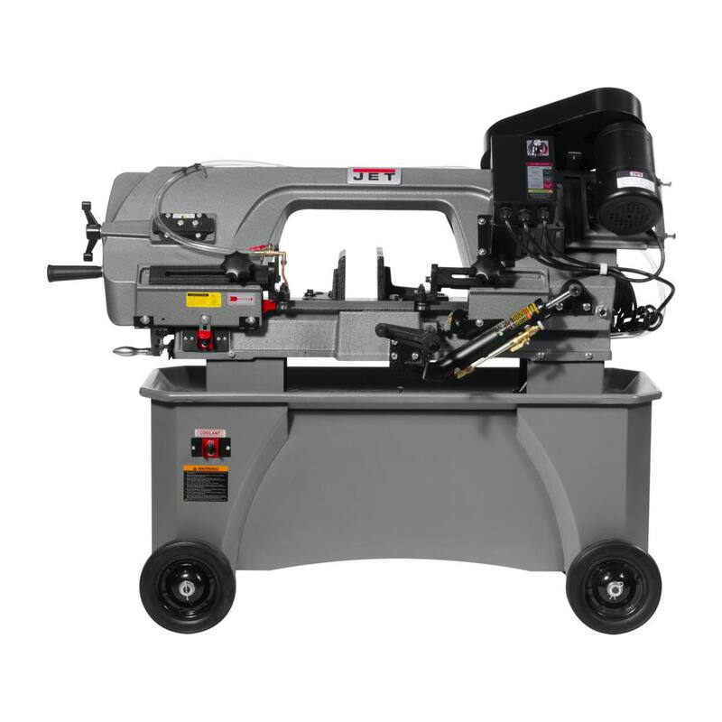 Jet 7 pulgadas x 12 pulgadas Sierra de cinta horizontal/vertical de velocidad variable para metalurgia, 1 HP, 115 voltios, 1 fase - 415559
