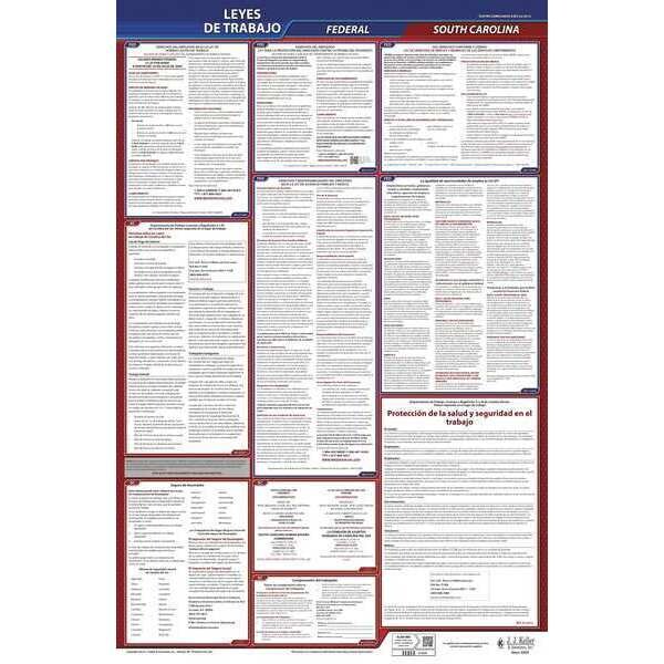 Jj Keller Labor Law Poster, Fed/STA, SC, SP, 40Wx26inH - 400-SC