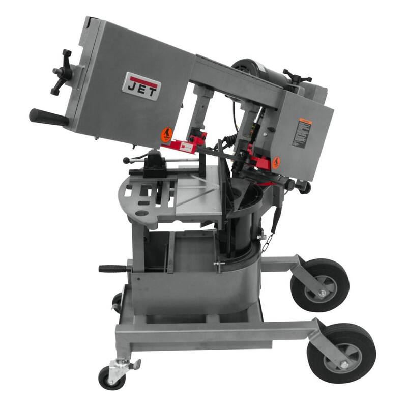 Si claro, aquí tienes la traducción al español:

Jet HVBS-10 DMW Sierra Ingletadora Móvil de 1HP y 115 Voltios - 424463