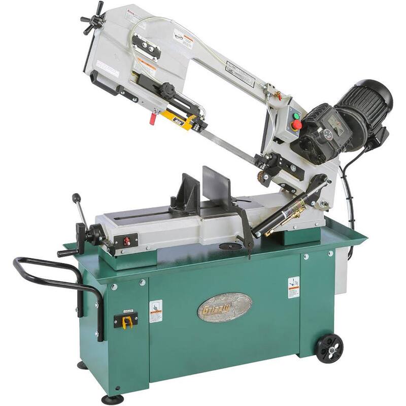 Sierra de cinta para corte de metal de 7 pulgadas x 12 pulgadas y 1-1/2 HP - G9743 de Grizzly Industrial